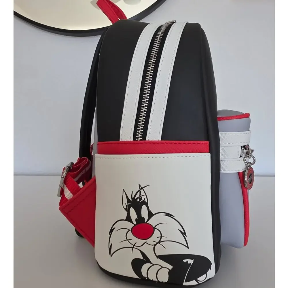 Loungefly Looney Tunes Characters Color Block Mini Backpack NWT - Picture 6 of 9
